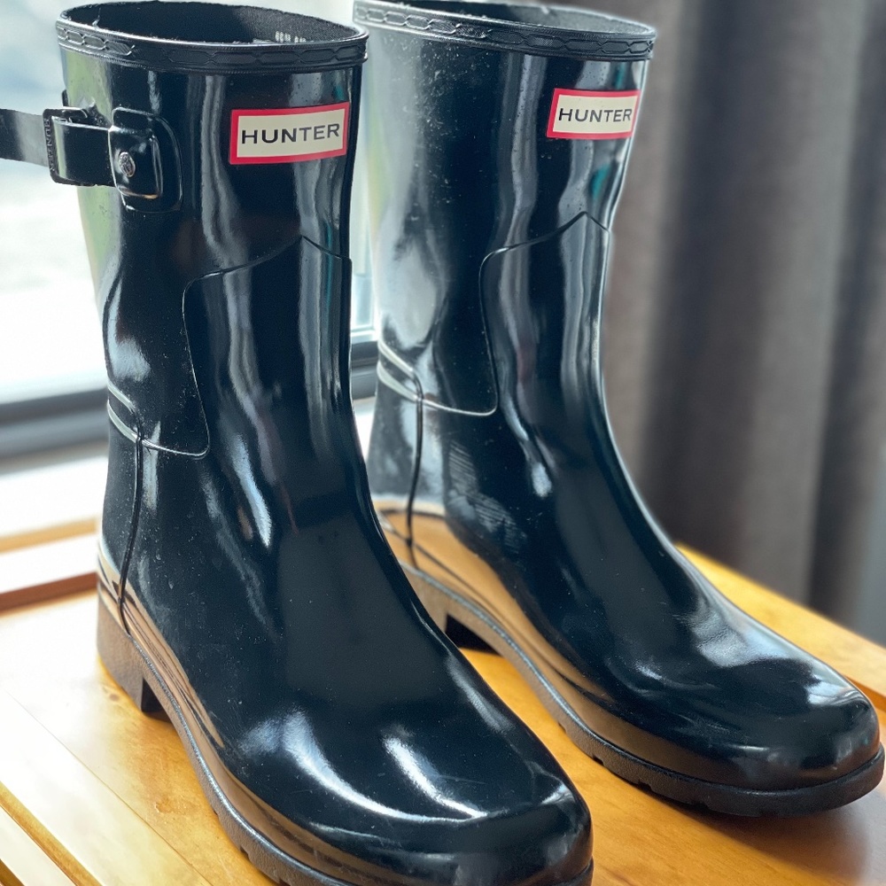 Hunter Rain Boots - Short, Gloss, sz 8
